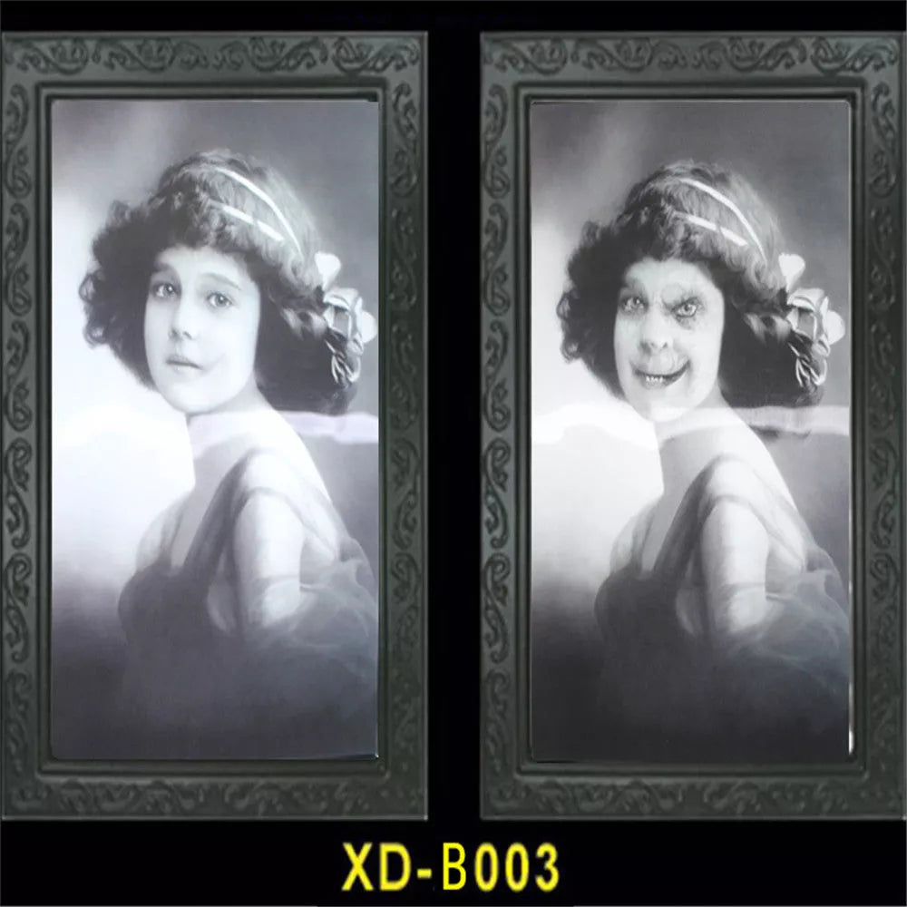 3D People Ghost Festival Changing Photo Frame with visual illusion effect for Halloween