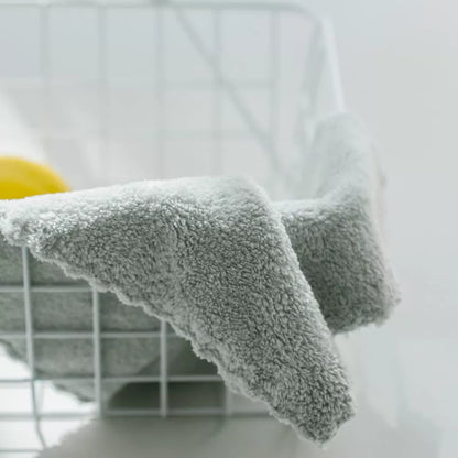 Children's microfiber hand towel in pink, green, purple, coffee, and white