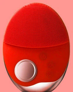 Electric Silicone Face Washer with adjustable vibration and light therapy options