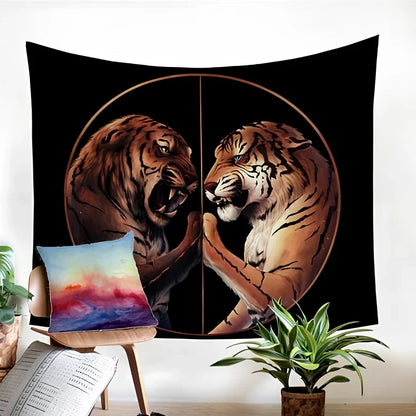 Plush polyester wall tapestry in 150x200cm size, hanging as home decor with soft textured fabric