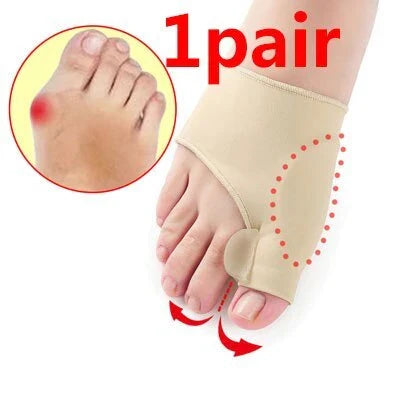 Comfortable toe separating socks with gel padding and adjustable silicone spacers for superior bunion relief