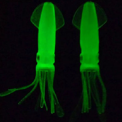 Luminous squid bait for sea fishing with bionic design and soft plastic material