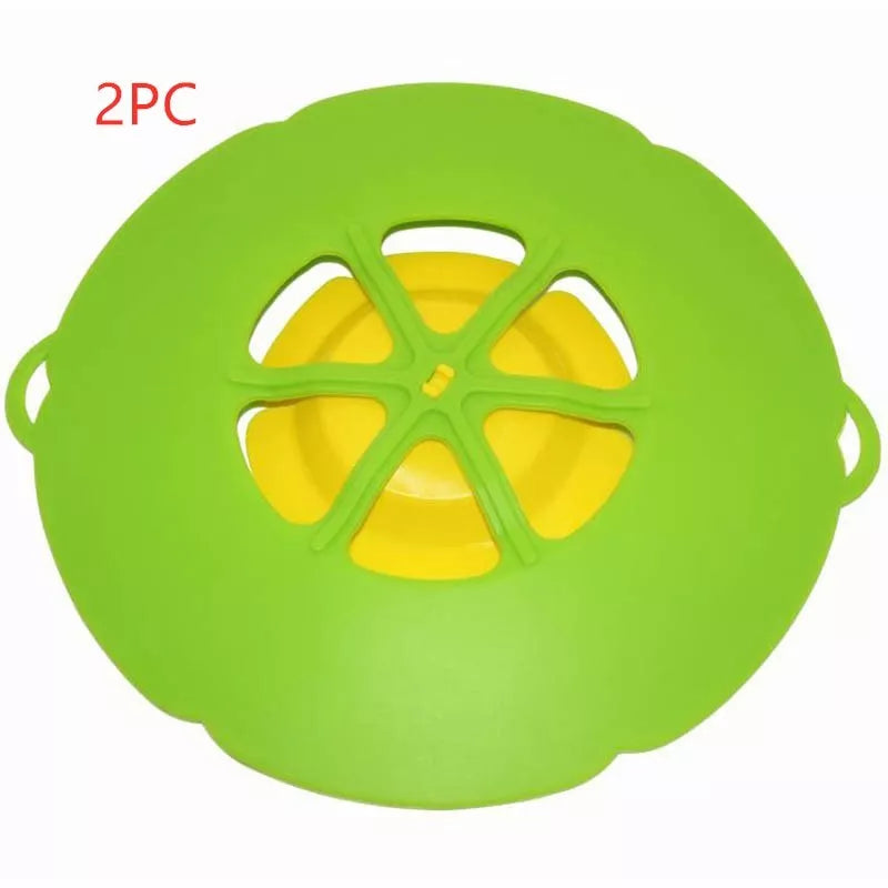 Anti-splash silicone lid for pots in various colors, preventing cooking messes