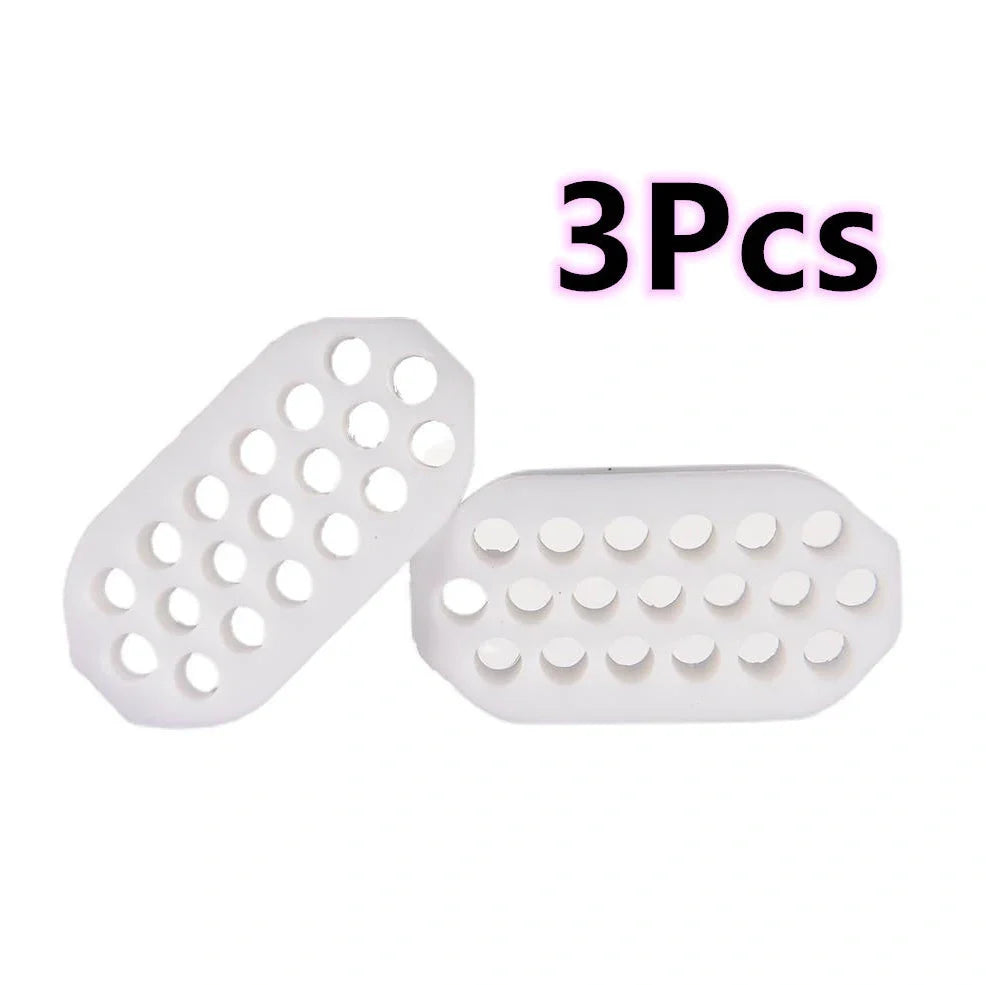 Compact black silicone jaw trainer for muscle shaping, food-grade material, portable at 5cm size for daily facial exercises