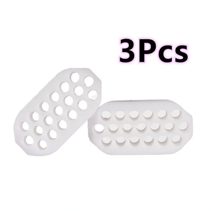 Compact black silicone jaw trainer for muscle shaping, food-grade material, portable at 5cm size for daily facial exercises