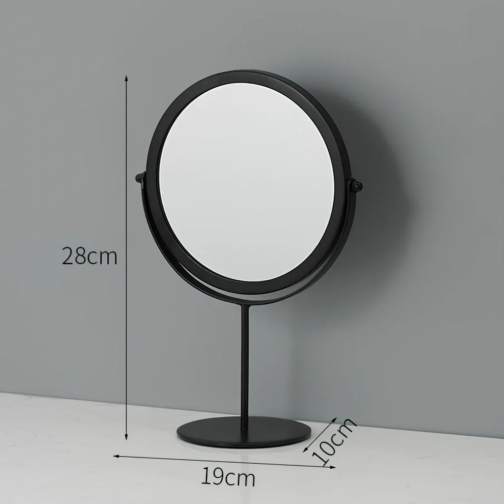 Waterproof dressing mirror with anti-rust iron frame in black, gold, or pink colour options