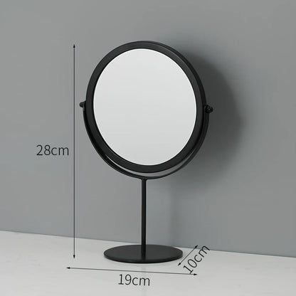 Waterproof dressing mirror with anti-rust iron frame in black, gold, or pink colour options