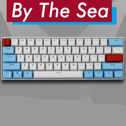 PBT transparent keycap set with matte texture and OEM height for RK61, GANSS ALT61, GH60 and I610T keyboards