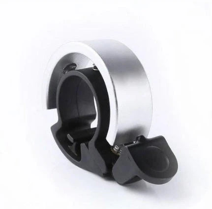 Sleek aluminum alloy bicycle bell with advanced sound alarm for safe cycling on mountain bikes and road bikes
