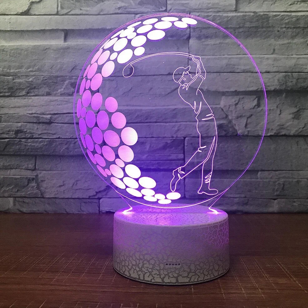 3D night light with acrylic shade and touch remote control operation for corridors and bedrooms