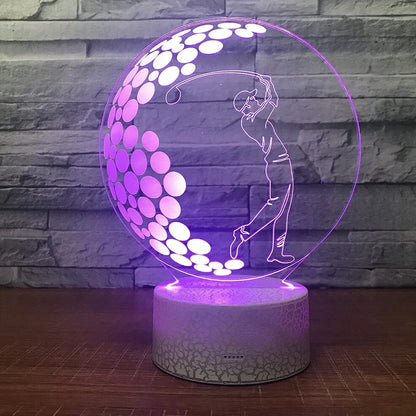 3D night light with acrylic shade and touch remote control operation for corridors and bedrooms