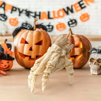 Realistic glowing zombie hand decoration with motion and sound for Halloween