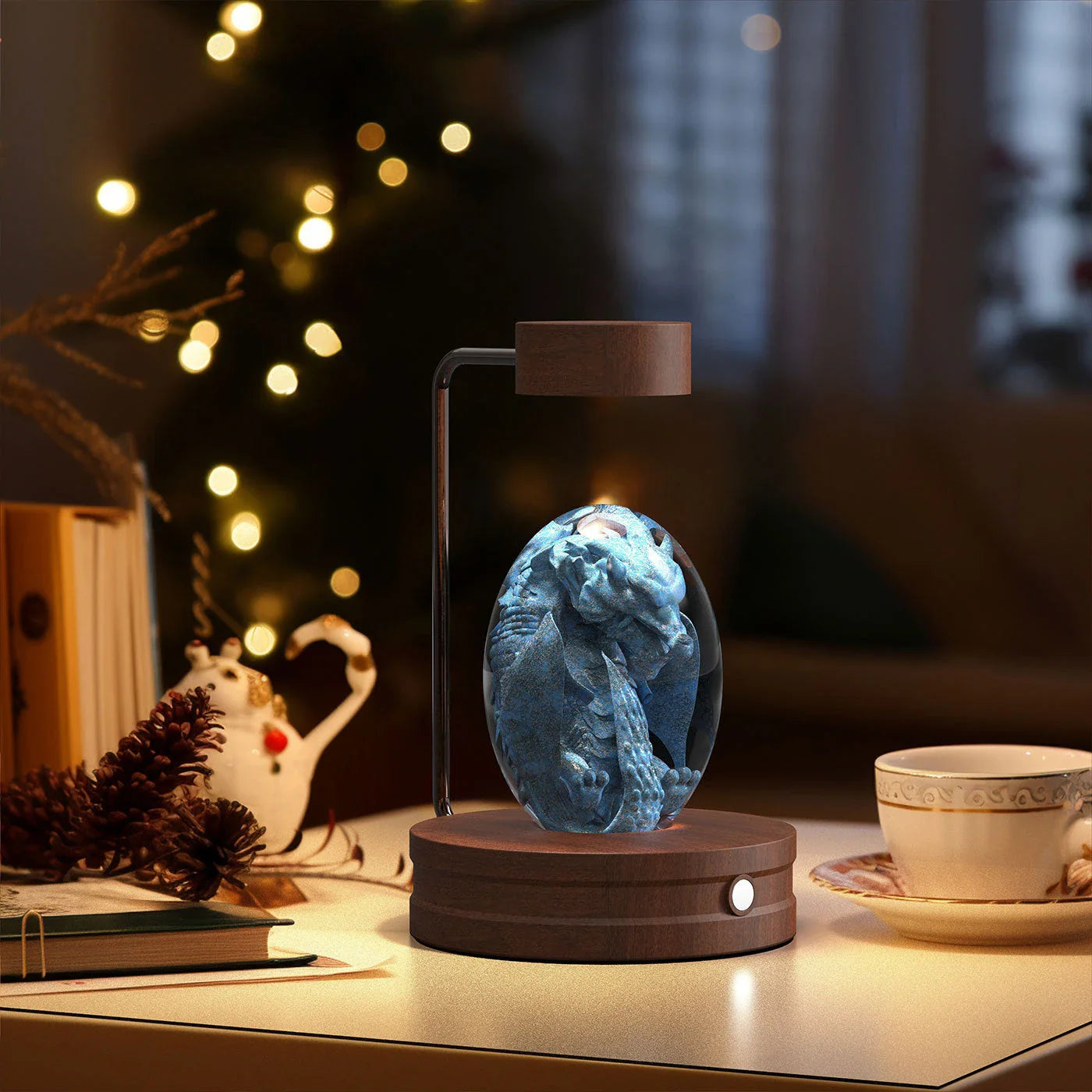 Captivating Crystal Ball Dinosaur Nightlight with Warm, Soothing Glow