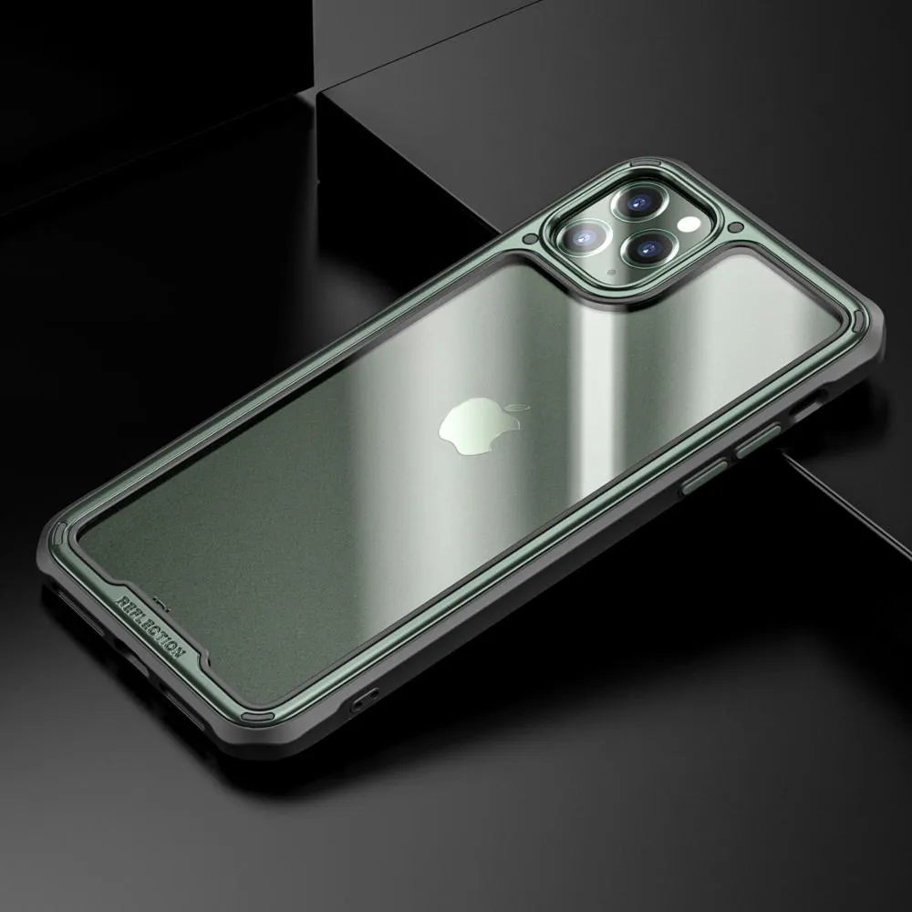 Transparent silicone phone case for iPhone 11 series showing six colour options