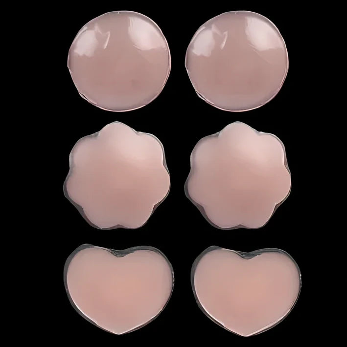 Silicone nipple cover pasties with eight flower shape and lace detailing measuring 8-10cm in diameter