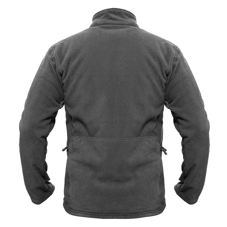 Thick Military Army Fleece Jacket in Black, Grey, or Army Green with windproof and thermal features
