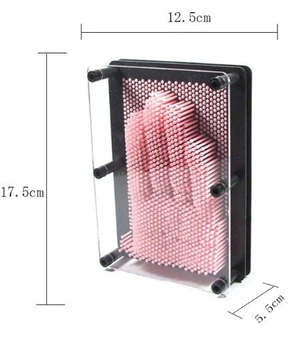 Customizable 3D Sculpture Frame with array of blunt pins for capturing intricate 3D details of any object or body part