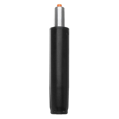 Gas spring for manual lift chair assembly in black paint and silver electroplated finishes.