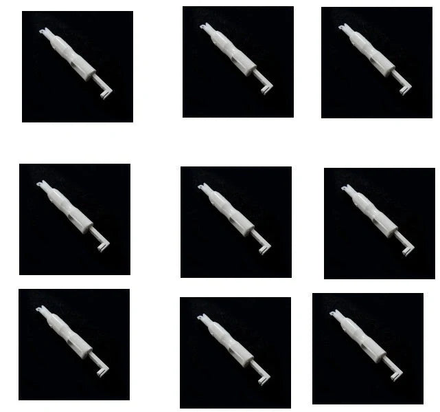 Needle threader insertion tool for sewing machine, 7.2cm length, durable metal and plastic construction