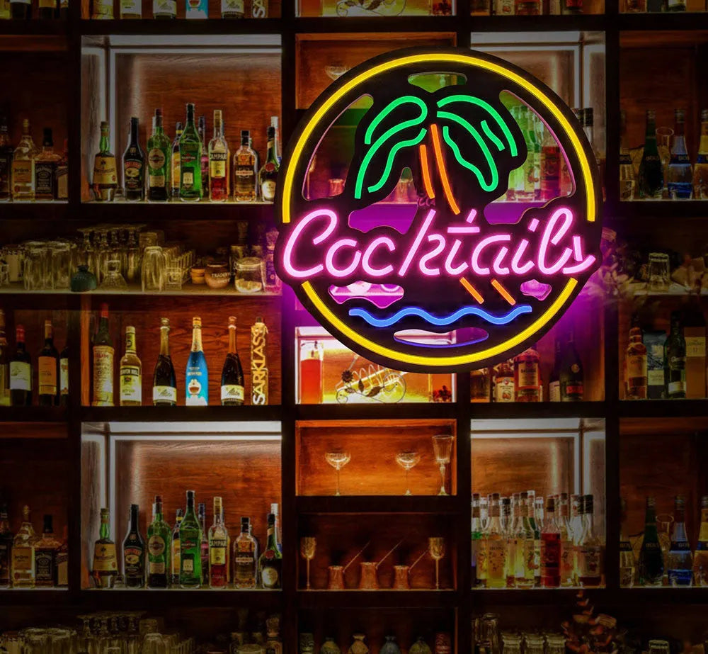 LED coffee neon billboard sign with bright colours and PVC shell for bar and shop decoration.