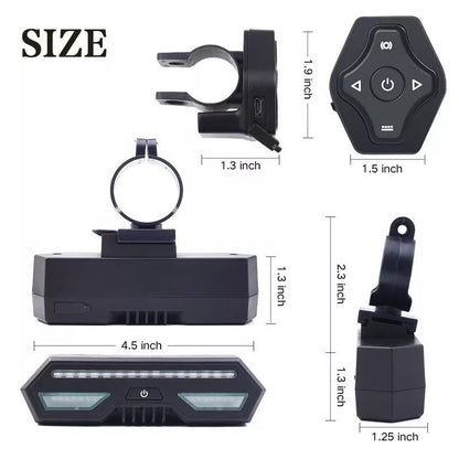 Bicycle Smart Tail Light with wireless remote and IPX4 waterproof rating