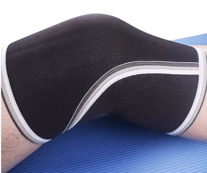 7mm thicken compression leg sleeve sports knee pads in black