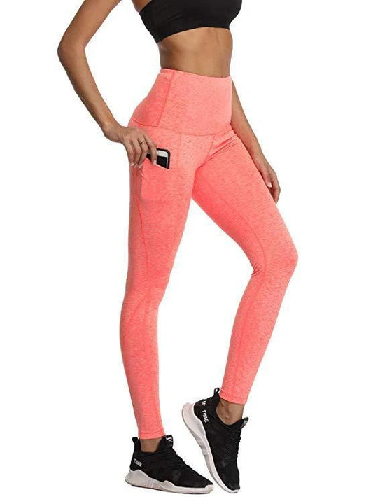 Women's lightweight pocket yoga pants in various colors for yoga, running, and casual wear