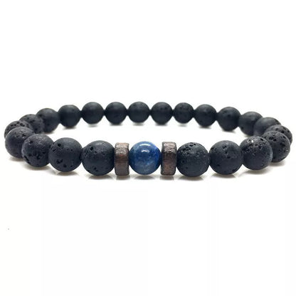 Hand-woven Tiger Eye Stone Bracelet in natural stone, sizes 8mm and 10mm