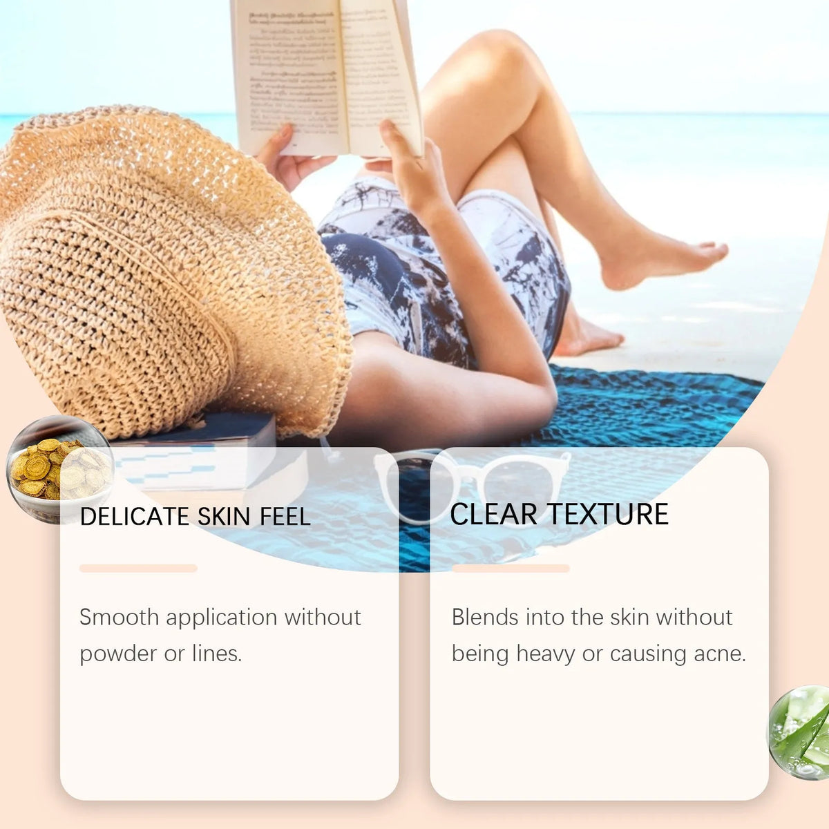 Polishing Protective Cream sunscreen lotion in 50ml container with titanium dioxide and hyaluronic acid formula