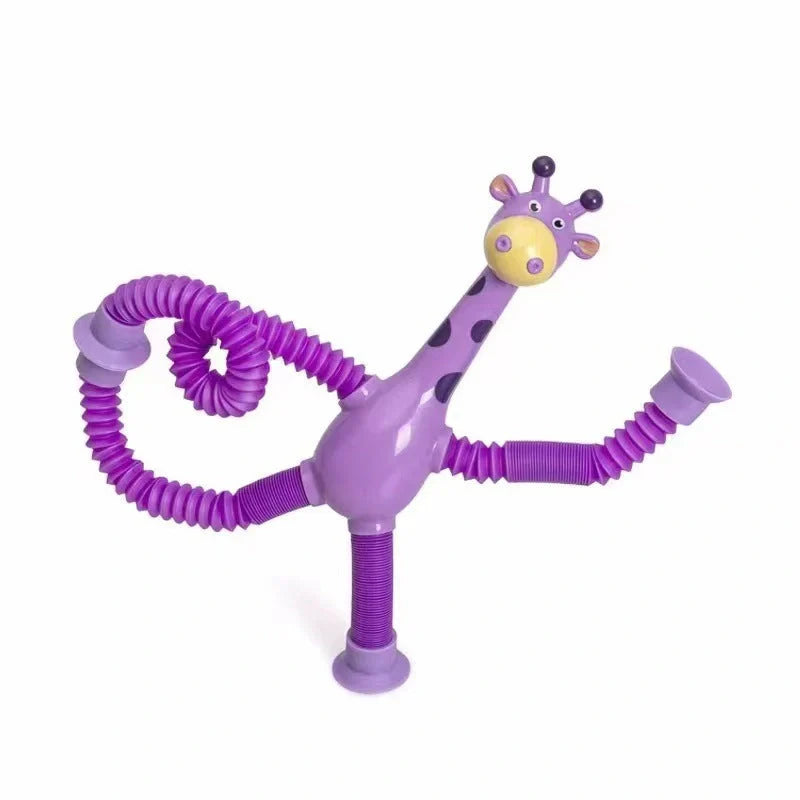 Giraffe Tubes Sensory Toys in various colors, stretchable fidget toy for stress relief