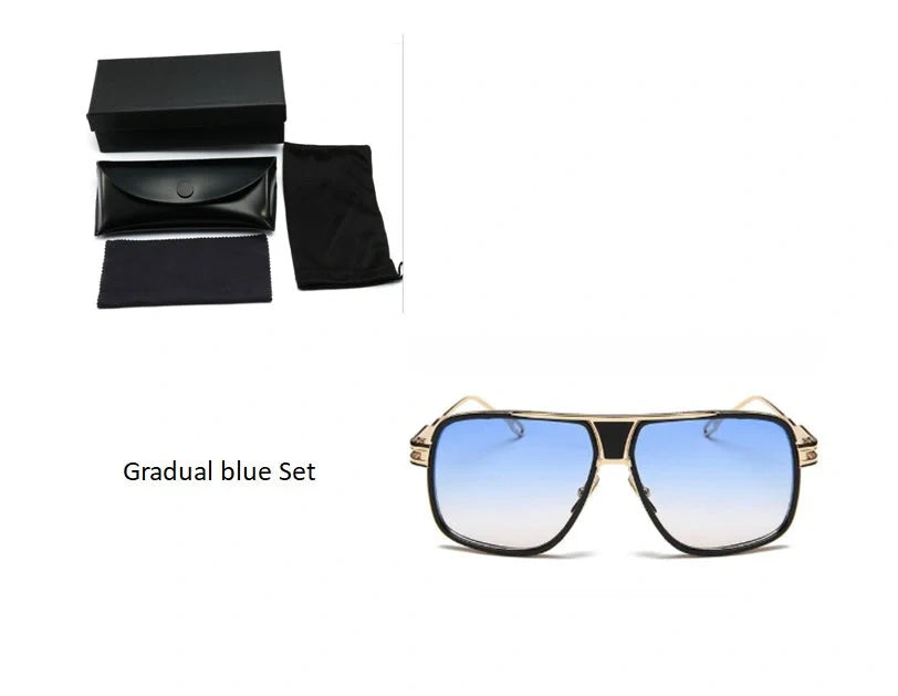 Men's Grandmaster Square Sunglasses with UV400 protection and durable frame