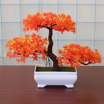 Decorative artificial plant bonsai with 19cm height and 25cm width in seven colour options