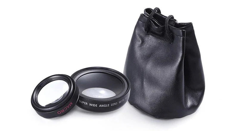 A premium smartphone lens kit with a 0.45X wide-angle lens and a 12.5X macro lens, offering exceptional versatility and image quality.