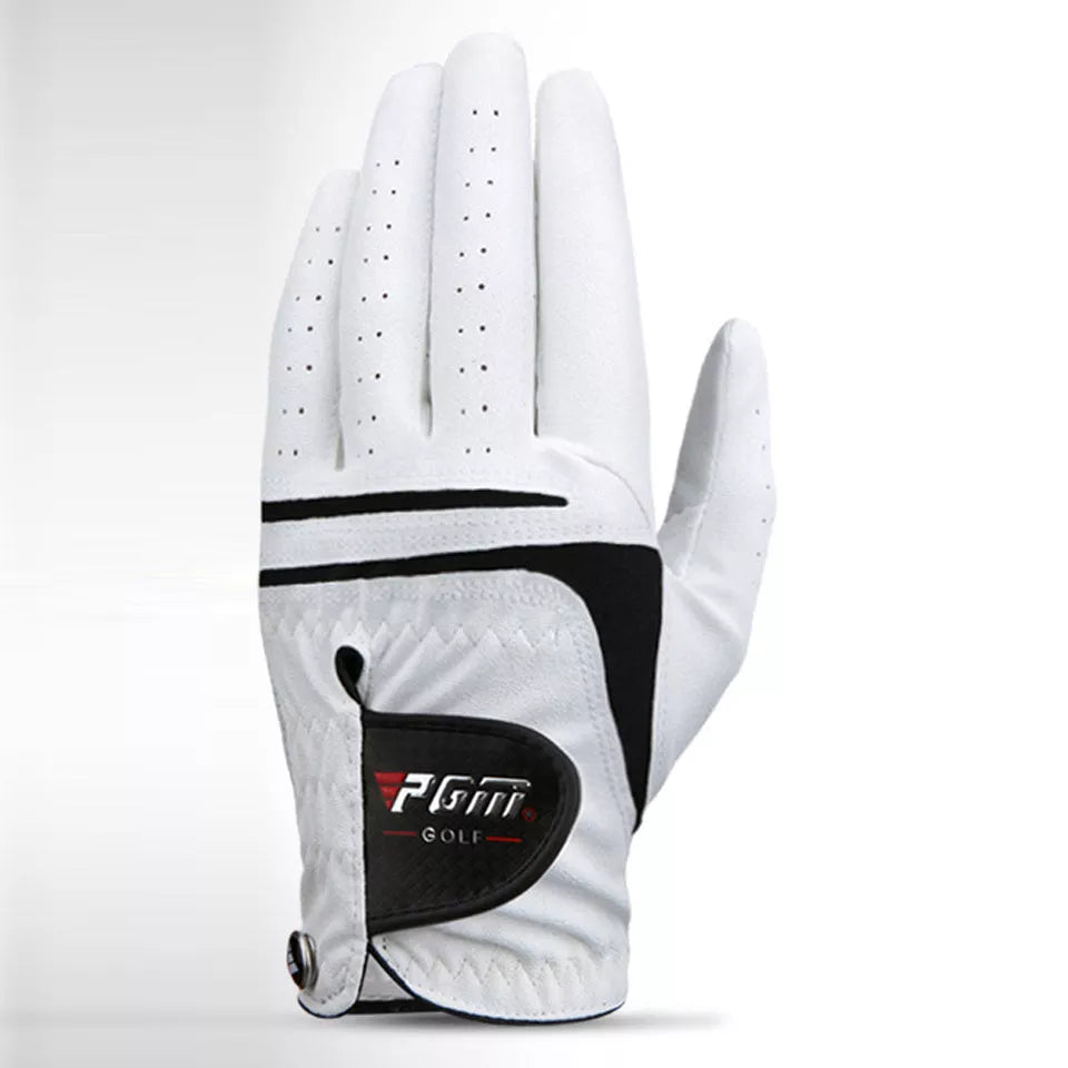 Summer thin section golf gloves made from real sheepskin leather with anti-skid particles