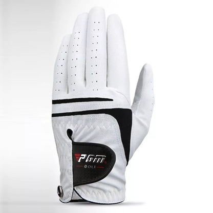 Summer thin section golf gloves made from real sheepskin leather with anti-skid particles