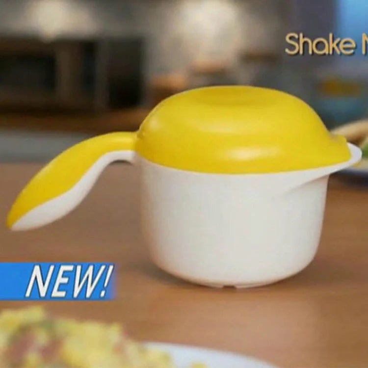 Microwave Egg Boiler in white and yellow color, compact and lightweight for easy egg cooking
