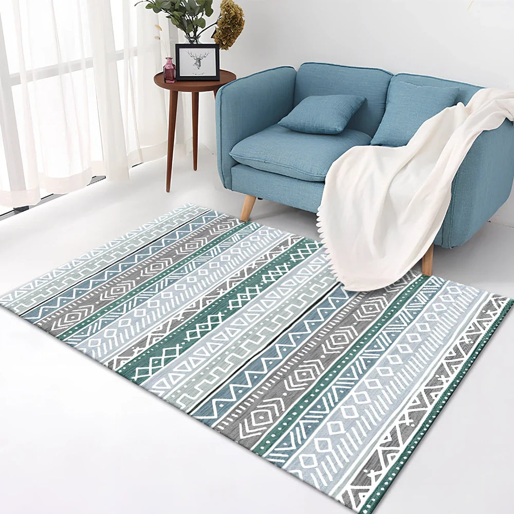 Rectangular crystal velvet carpet in charcoal grey showing textured surface and straight edges
