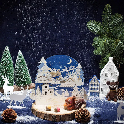 Three-dimensional greeting card with vibrant colors and detailed texture