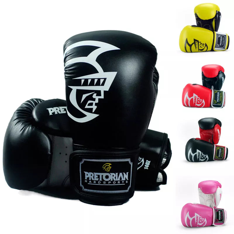 Junior professional fighting boxing gloves in various colors and sizes, made with lightweight PU material