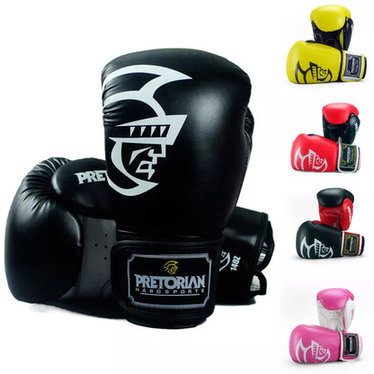 Junior professional fighting boxing gloves in various colors and sizes, made with lightweight PU material