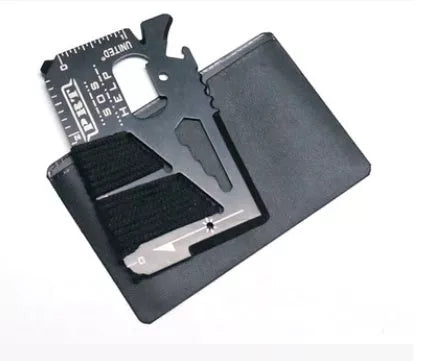Extra Large Army Knife Card with 14 functions including bottle opener and screwdriver