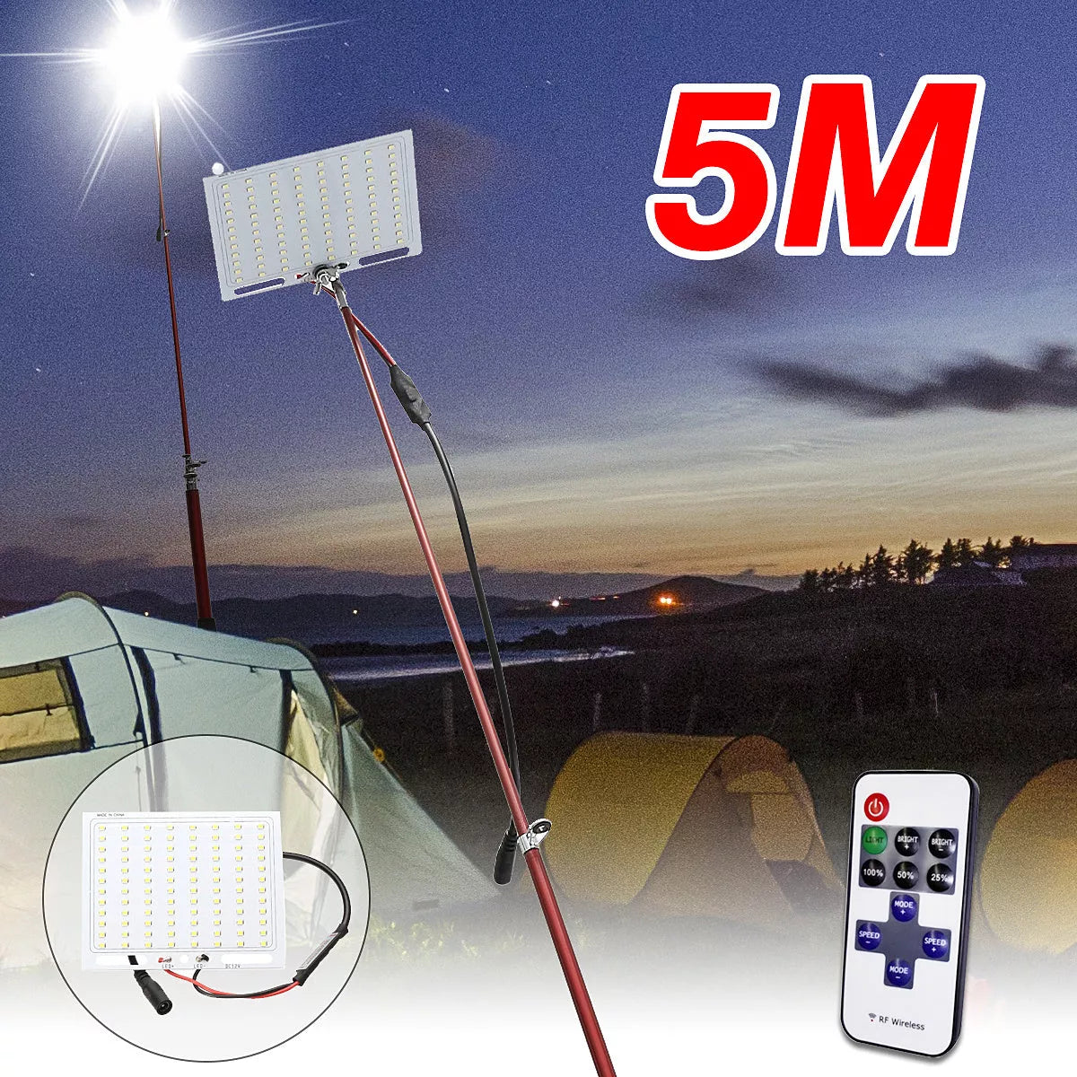 LED Fishing Rod Light with remote control for night fishing