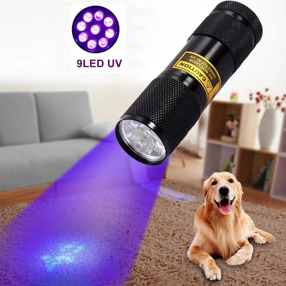21 LED violet UV flashlight with aluminium body for counterfeit detection and professional inspections
