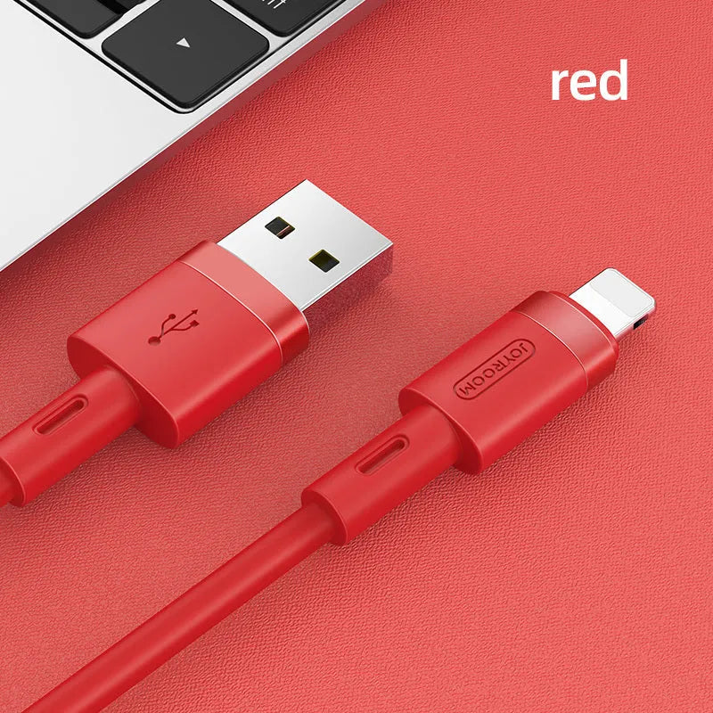 A 1.2-metre long Type-C charging cable shown in five colour options: black, purple, red, white, and yellow.