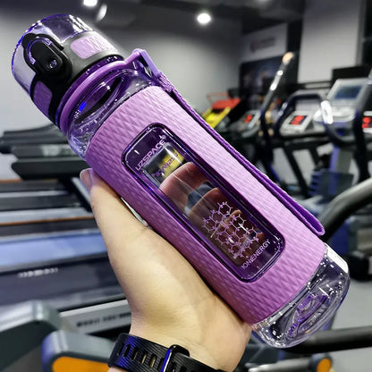 Sport water bottle in various colours with capacity markings showing different size options