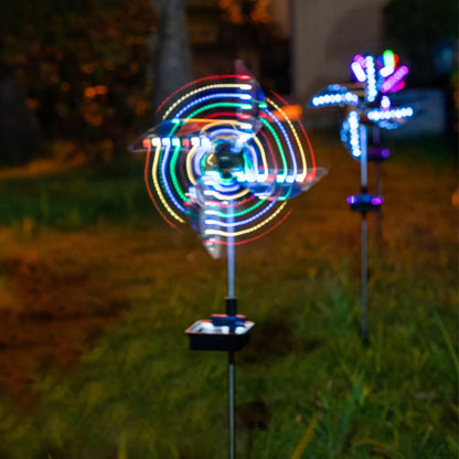 LED Solar Wind Spinner Light for garden and outdoor decoration