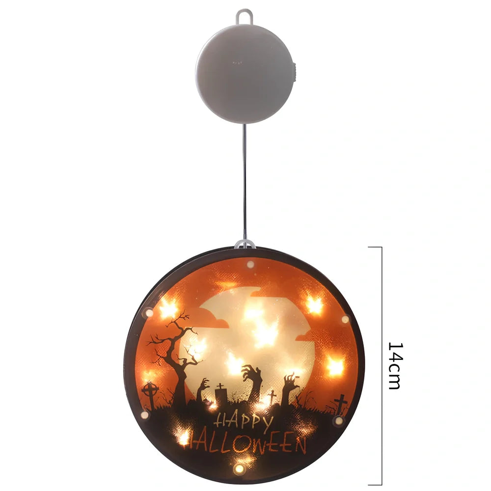 Halloween LED modelling lantern with 160mm PVC shell and atmospheric glow