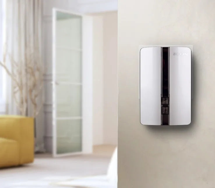 Wireless Door Bell 150 Metre Remote Control Range 433MHz with Adjustable 4 Volume Levels and 110-250V Bell Power One Button One Bell or Multi-Bell Styles CH Heart UK