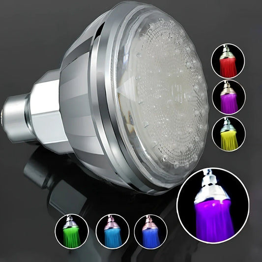 LED shower top spray with electroplated ABS finish and temperature control display