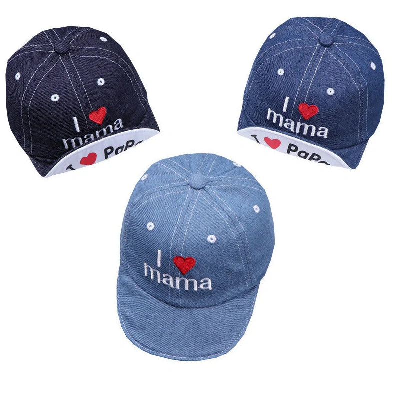 Embroidered baby sun hat in cotton with 46cm circumference for sun protection